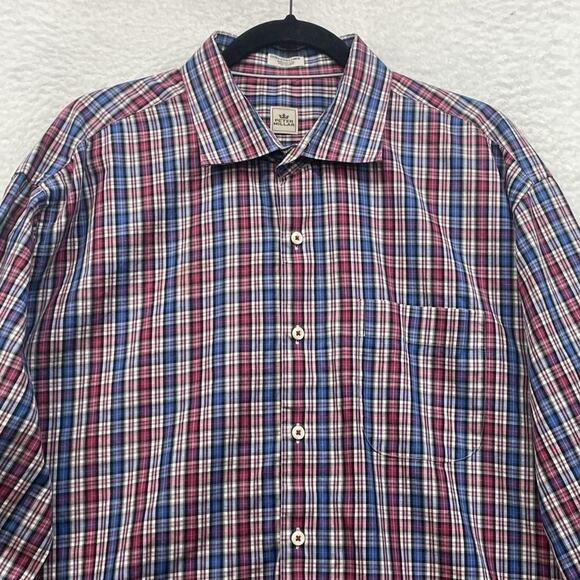 Peter Millar Shirt Mens 2XL Plaid Crown Button Down Classic Long Sleeve Casual - Picture 4 of 10